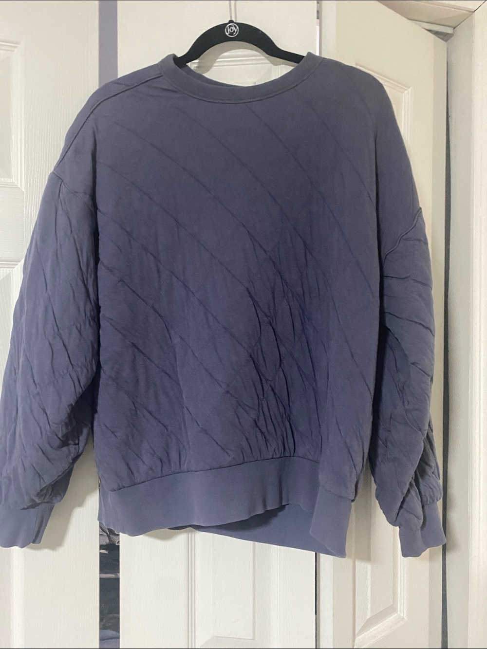 Universal Thread Dark Blue Quilted Crewneck Sweatshirt